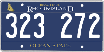 RI license plate 323272