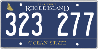 RI license plate 323277
