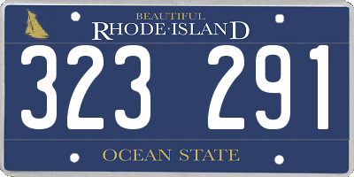 RI license plate 323291
