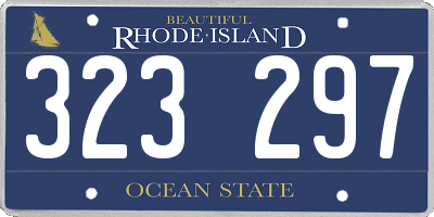RI license plate 323297