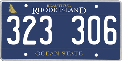 RI license plate 323306
