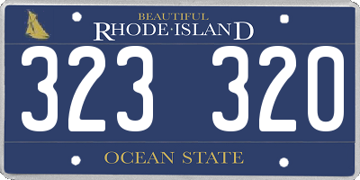 RI license plate 323320