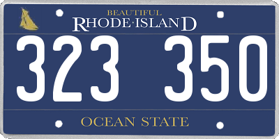 RI license plate 323350