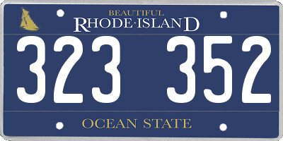 RI license plate 323352