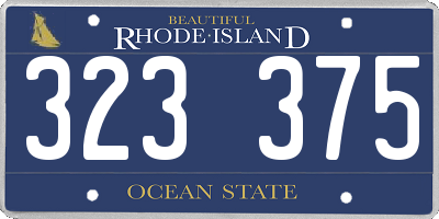 RI license plate 323375