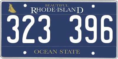 RI license plate 323396