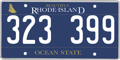 RI license plate 323399