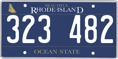 RI license plate 323482