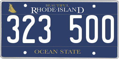 RI license plate 323500