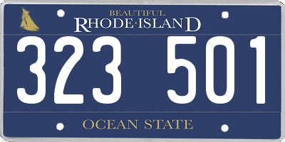 RI license plate 323501