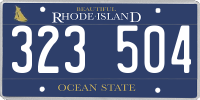 RI license plate 323504