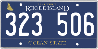RI license plate 323506