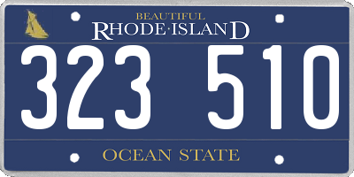 RI license plate 323510