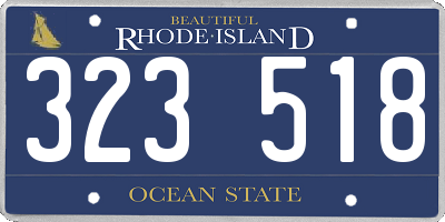 RI license plate 323518