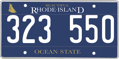 RI license plate 323550