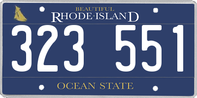 RI license plate 323551