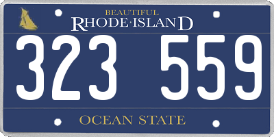 RI license plate 323559