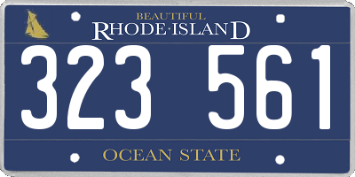 RI license plate 323561