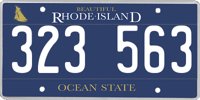 RI license plate 323563