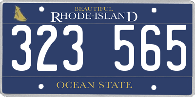 RI license plate 323565