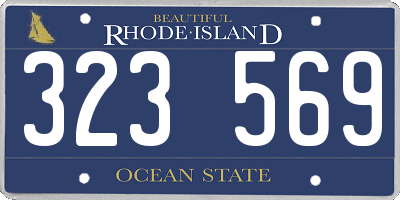RI license plate 323569