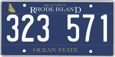 RI license plate 323571