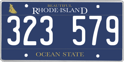 RI license plate 323579