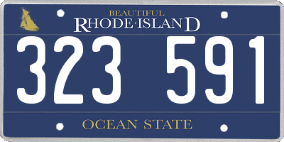 RI license plate 323591