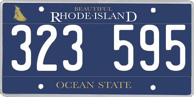 RI license plate 323595