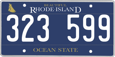 RI license plate 323599