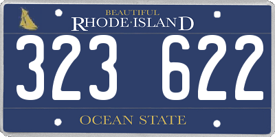 RI license plate 323622