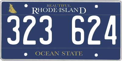 RI license plate 323624