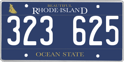 RI license plate 323625