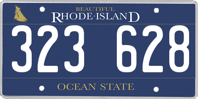 RI license plate 323628