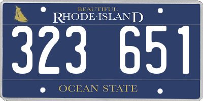 RI license plate 323651