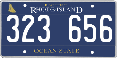 RI license plate 323656