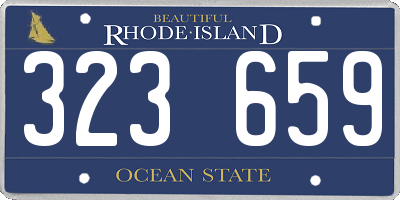 RI license plate 323659