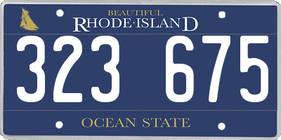RI license plate 323675