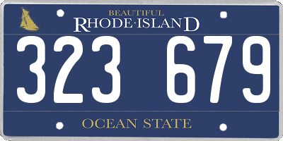 RI license plate 323679