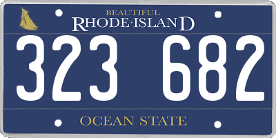 RI license plate 323682