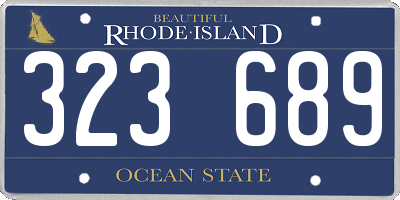 RI license plate 323689