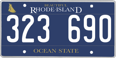 RI license plate 323690