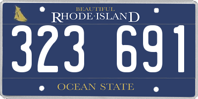 RI license plate 323691