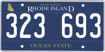 RI license plate 323693