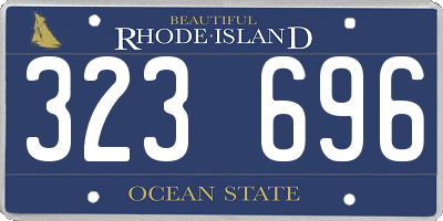 RI license plate 323696