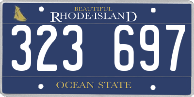 RI license plate 323697