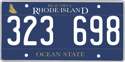 RI license plate 323698