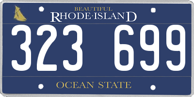 RI license plate 323699