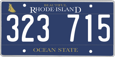 RI license plate 323715