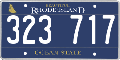 RI license plate 323717